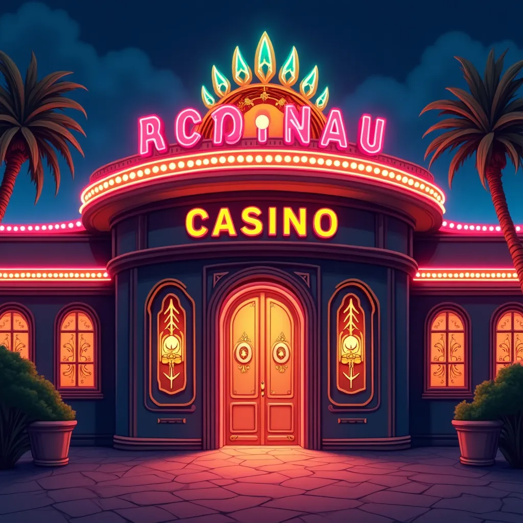 Bwin slots hero illustration with neon casino theme